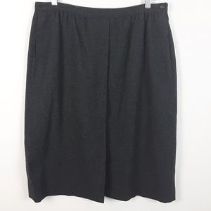 Vintage Pendleton Pencil Skirt Wool Charcoal 16